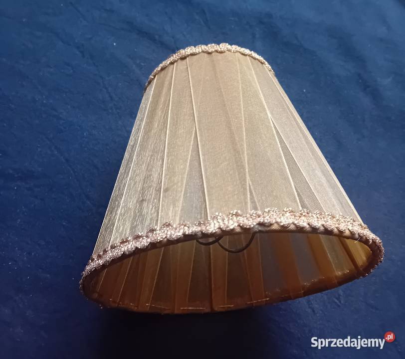 Abażur do lampki nocnej kolor złoty PRL Koźminek