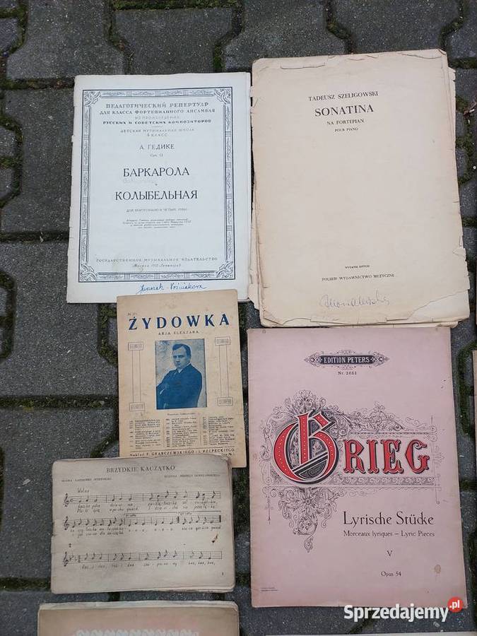 Nuty na fortepian zestaw starych zeszytów różne Tczew
