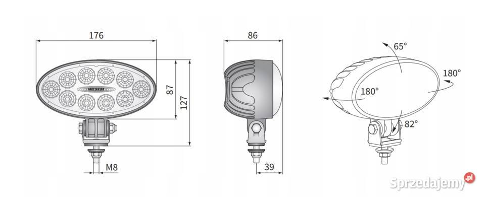 LAMPA ROBOCZA LED WESEM CRV1D5591400 WIĄZKA Zakrzew