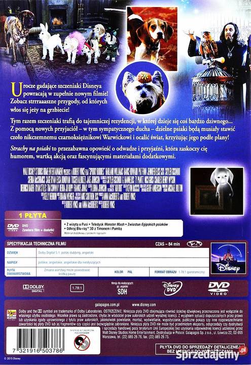 STRACHY NA PSIAKI DISNEY DVD wielkopolskie Kalisz