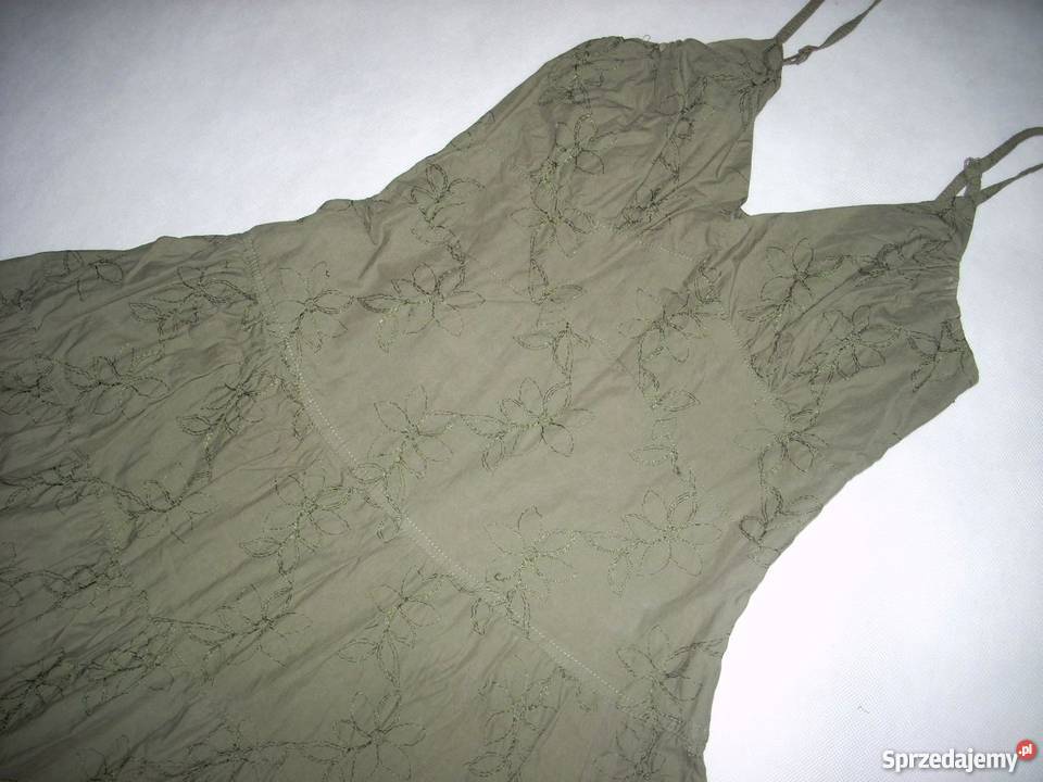 Inwear SUKIENKA hafty falbany khakiJ NOWA 36 S Inny materiał Nowy Sącz sprzedam