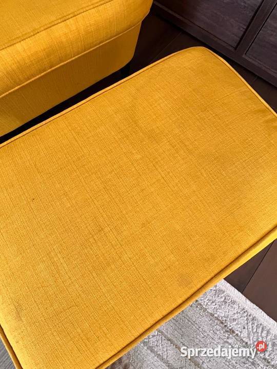 Fotel żółty ikea podnóżek małopolskie Kraków