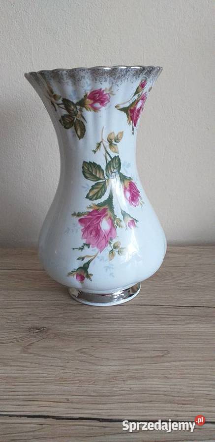 Wazon z różą Chodzież Porcelana i szkło