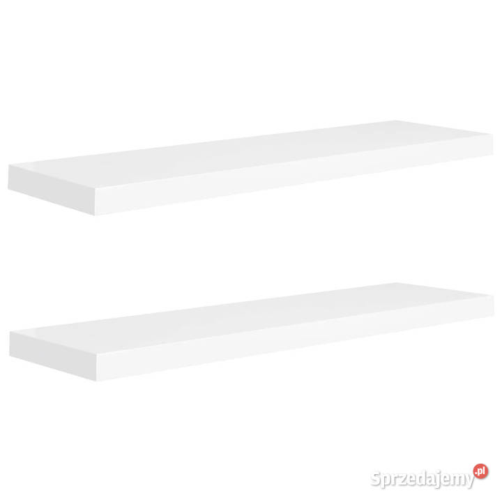 Półki ścienne 2 białe 90x235x38 MDF WM323818 mazowieckie Warszawa