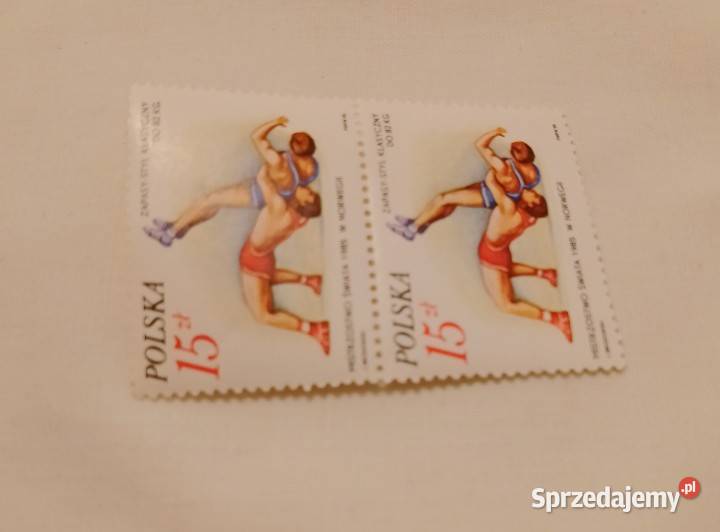 Znaczki 15 Mistrzostwa Świata ZAPASY klasyczne Poznań