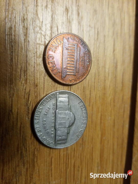 5 centów 1 Cent USA monety 1967 1987