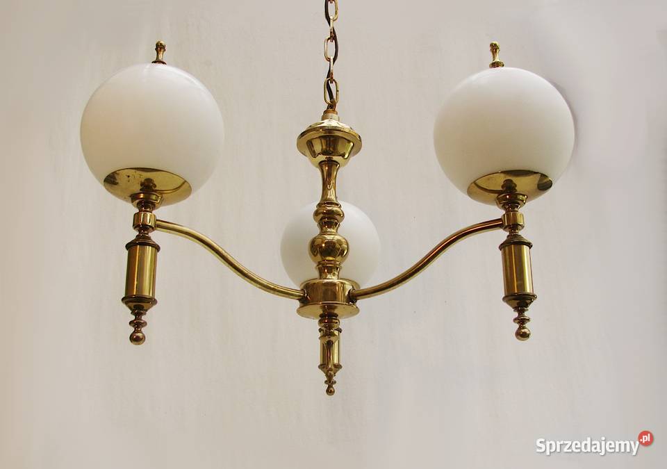 Żyrandol Lampa mosiądz Szczecinek