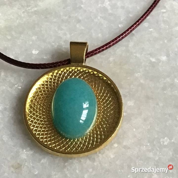 Zawieszka z zielonym jadeitem Warszawa