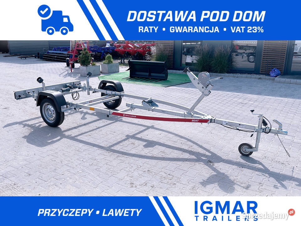 Przyczepa podłodziowa TEMARED B60018 podpory Świnoujście