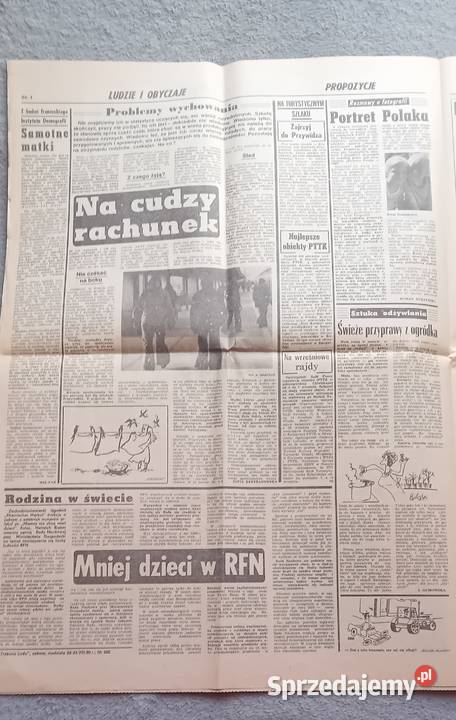 Trybuna Ludu 200 sobota niedziela 23 i 24 Koźminek