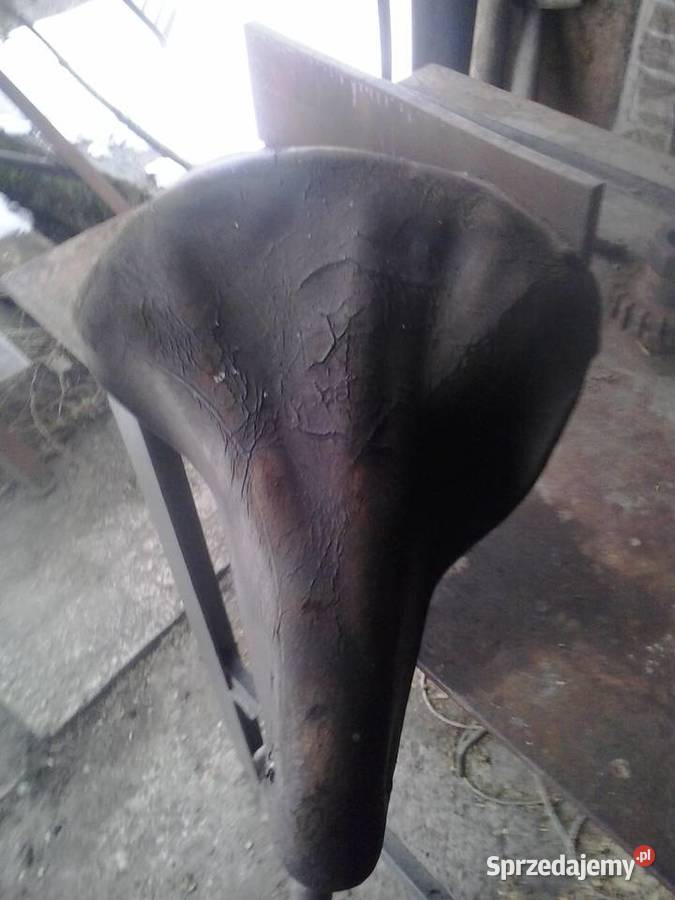 Siodełko polske polskiego roweru skórzane lata Tarnobrzeg