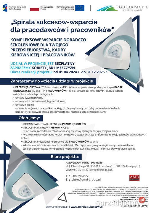 Projekt Spirala sukcesówwsparcie pracodawców i