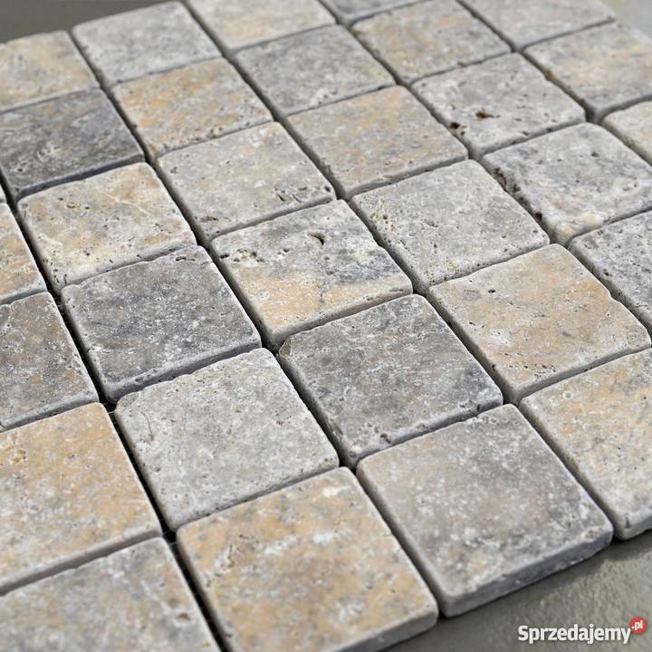Mozaika kamienna trawertynowa szara bębnowana Lublin sprzedam