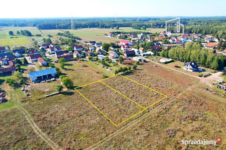 Działki budowlane koło Szczytna 1279m2 warmińsko-mazurskie