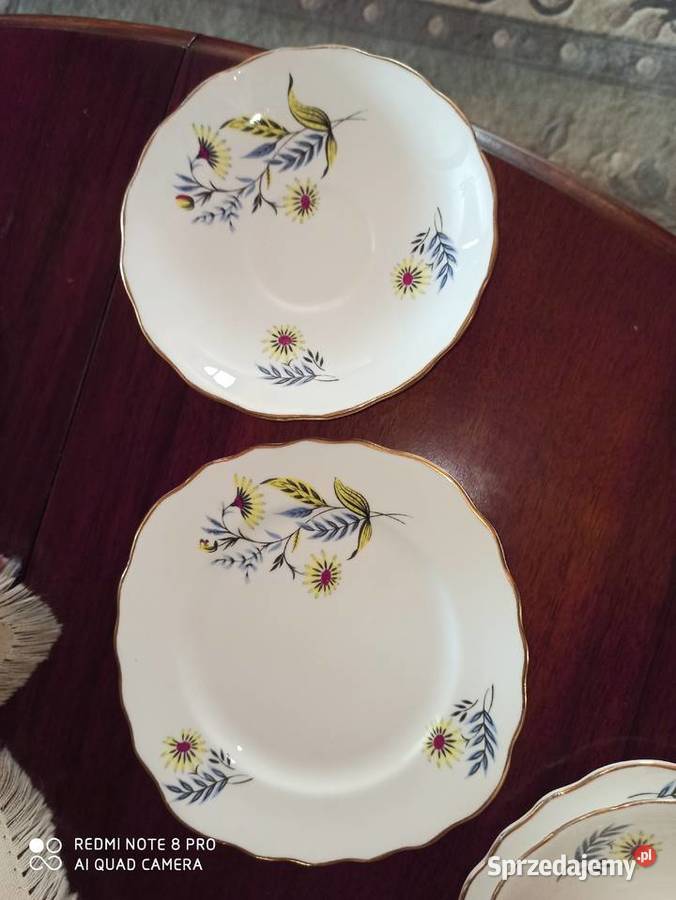 Filiżanka z talerzykiem deserowym Bone China Gdańsk