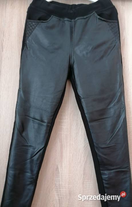 Leginsy ocieplane z metaliczną powłoką z jednej Odzież damska Łódź