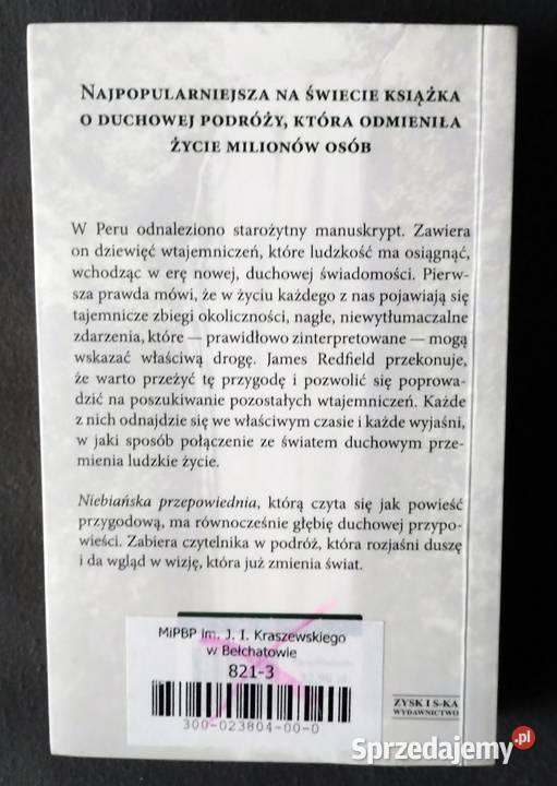 Niebiańska przepowiednia James Redfield Bełchatów