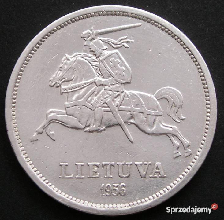 Litwa 5 litai 1936 Jonas Basanavicius srebro Łódź