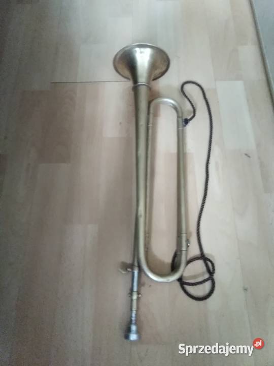 Stara mosiężna trąbka sygnałowa z lat 30 tych blaszane małopolskie sprzedam