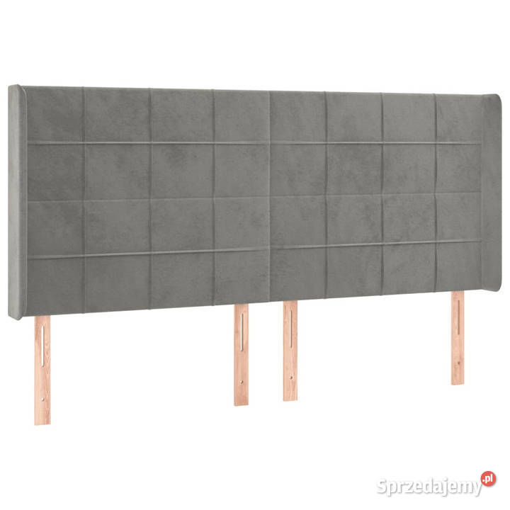 Zagłówek do łóżka z LED jasnoszary 203x16x118128 Ramy i stelaże Warszawa sprzedam