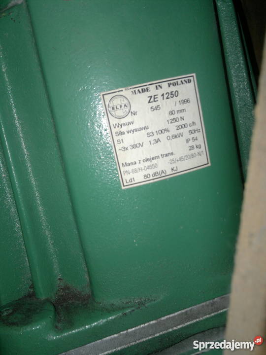Zwalniak ZE 1250 60mm 380V