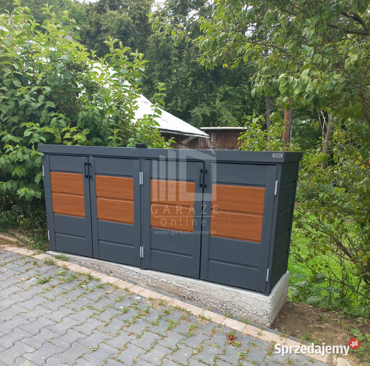 Zabudowa koszy na śmieci wiata śmietnikowa Ciechanów