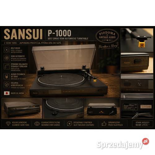 Sansui P1000 Gramofon z serii System 1000 Gramofony