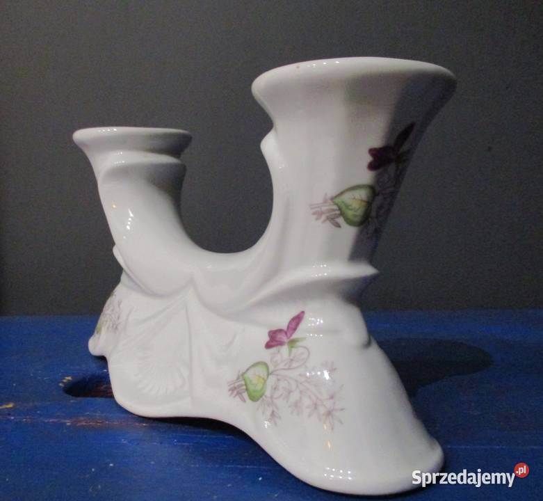 Świecznik Podwójny Porcelana Chodzież PRL Nieporęt