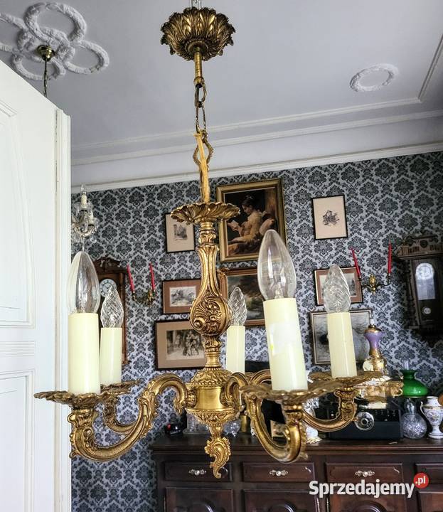 Mały Mosiężny Żyrandol Kalisz