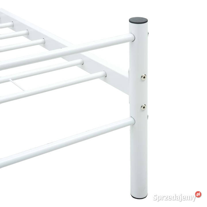Łóżko Metalowe Białe Rama Łóżka Ze Stelażem 84cm Warszawa