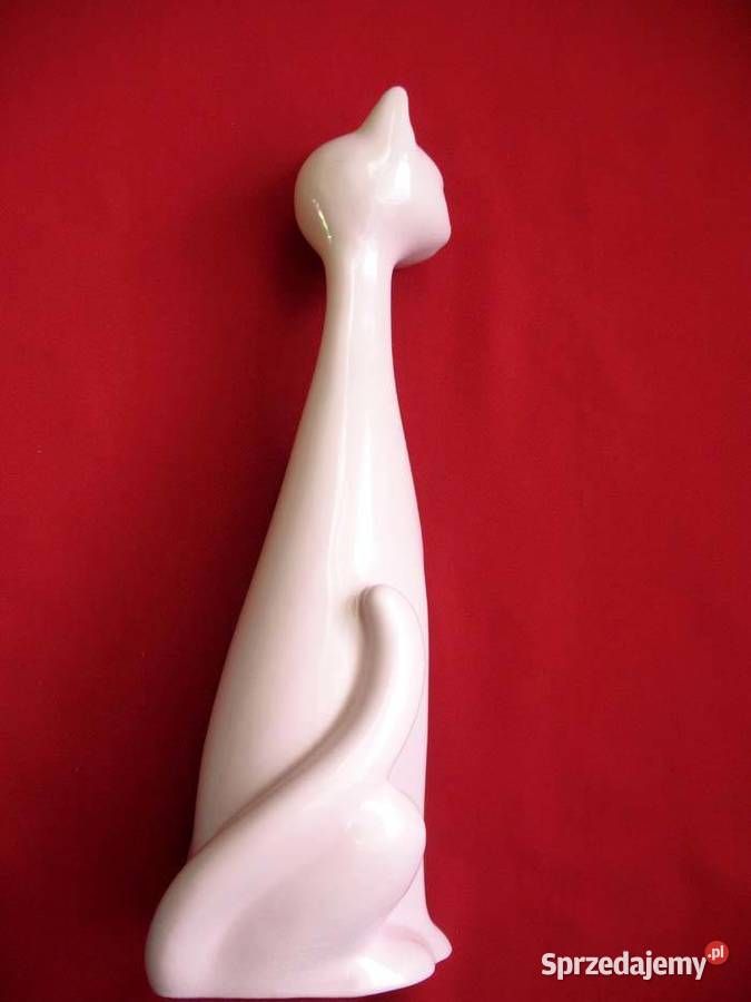 Kot Powabna koteczka różowa figurka porcelana 28 różowy Siedlce