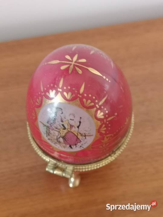 Jajko szkatułka porcelana vintage Toruń