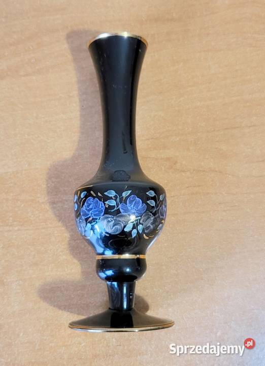 Flakon wazon szklany zdobiony Lata 70 te PRL