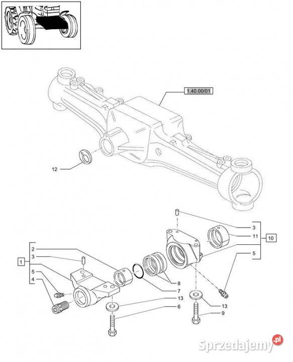 Holland T6010 T6090 T6070 Czop zawieszenia obr wielkopolskie Jastrzębniki