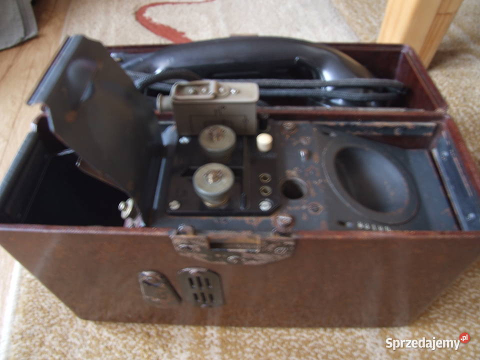 Niemiecki telefon polowy II wojna Militaria Zduńska Wola