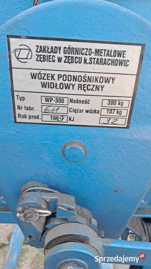 Wózek Podnośnikowy Widłowy Ręczny WP300 ZIĘBIEC Świerklaniec