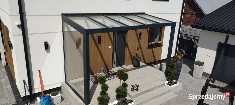 Aluminiowa zabudowa balkonu zadaszenie tarasu Architektura ogrodowa Wyszków sprzedam