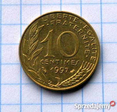 10 CENTIMES 1997 FRANCJA Numizmatyka Parczew