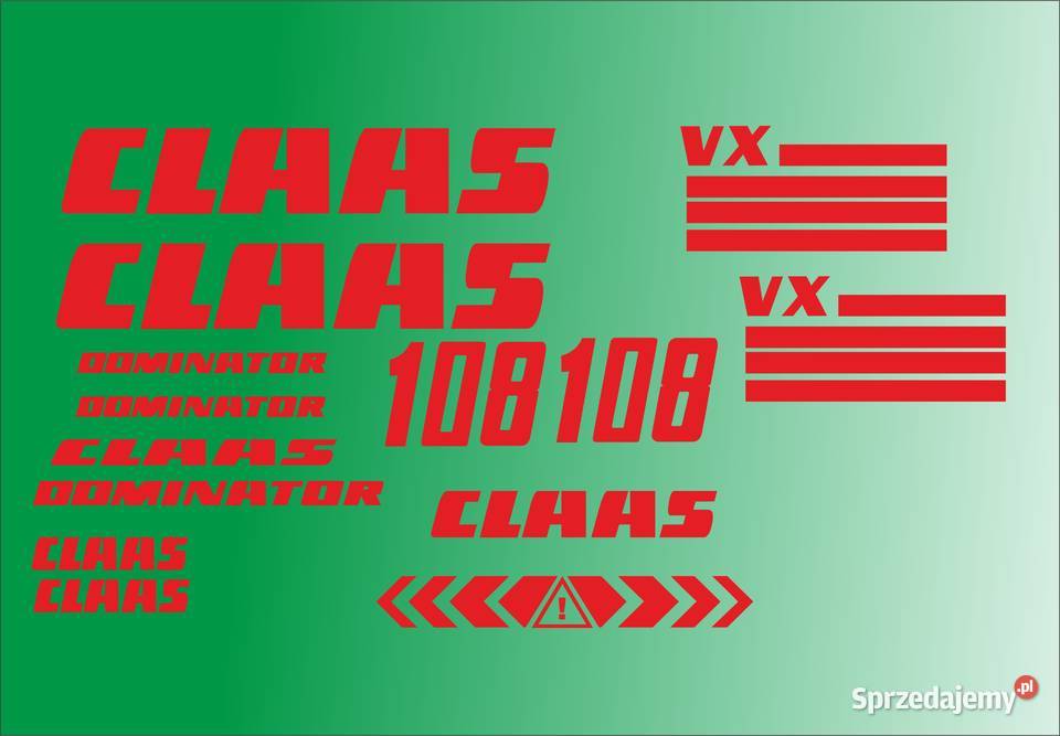 Naklejki Claas 108 vx zamienniki kujawsko-pomorskie Bydgoszcz