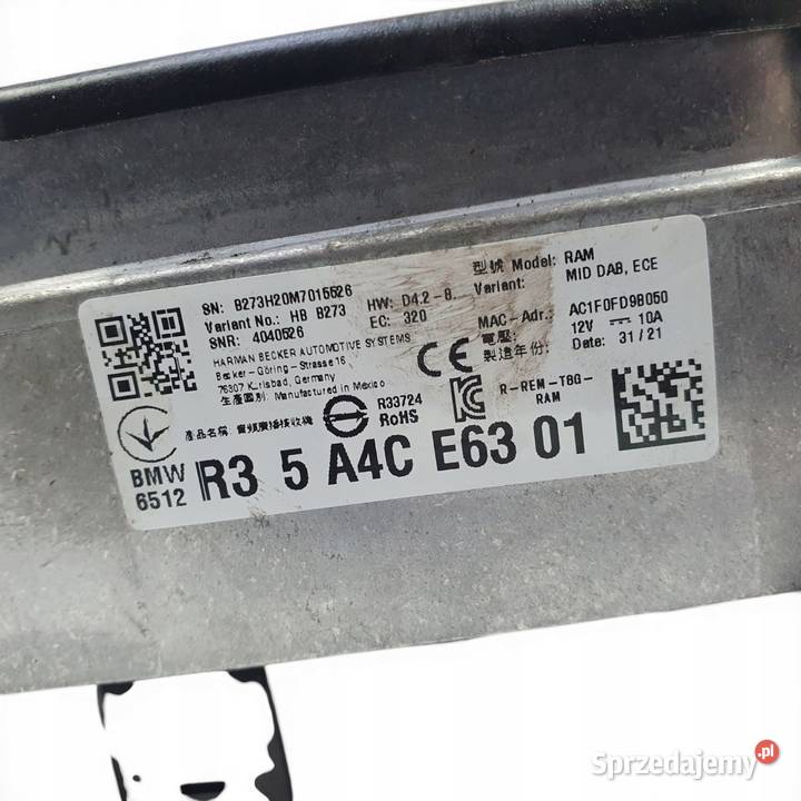 WZMACNIACZ HIFI BMW X5 G05 X6 G06 5A4CE63