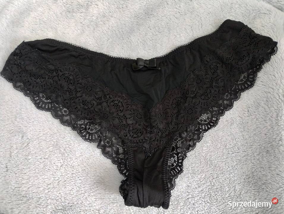 Czarna bielizna damska z kokardką unikatowa sprzedam