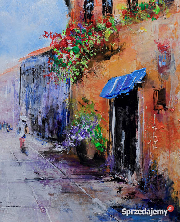 WŁOSKA ULICZKA obraz akrylowy 50x40 RMPopek Warszawa