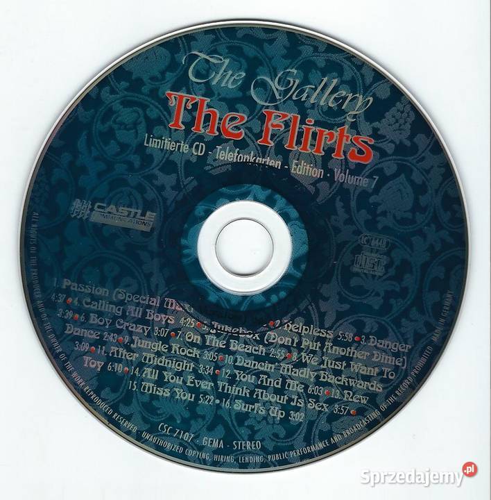 CD The Flirts The Gallery Volume 7 1993 Castle CD Brwinów