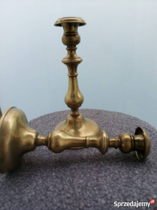 Stare mosiężne świeczniki