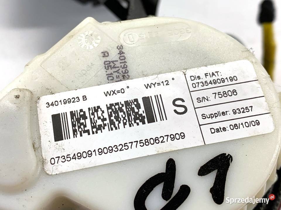 PAS BEZPIECZEŃSTWA LEWY PRZÓD FIAT BRAVO II