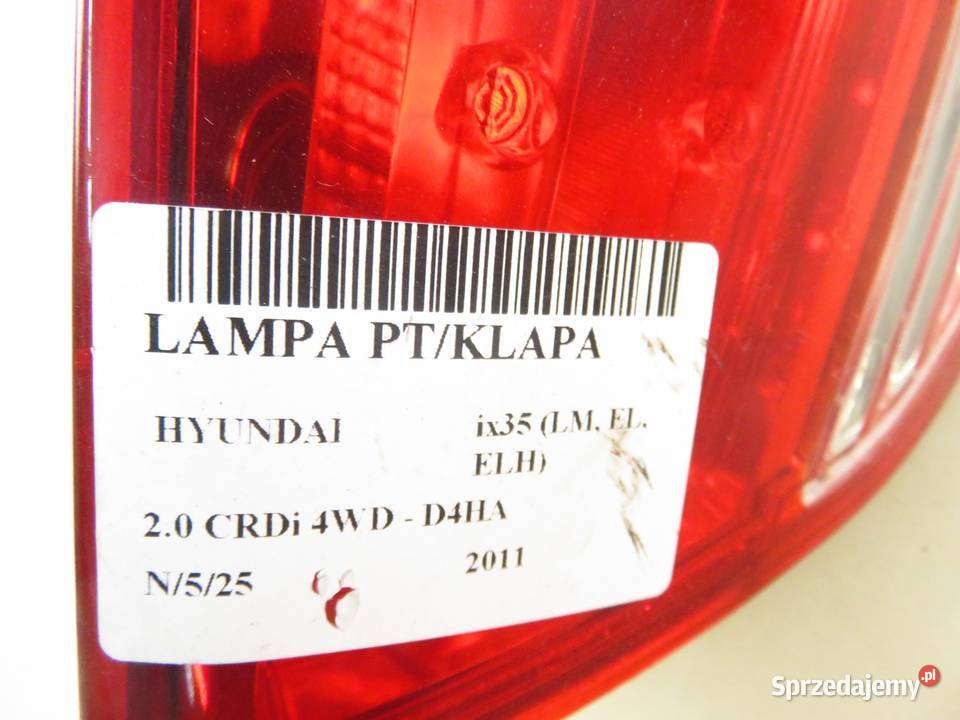 LAMPA PRAWA TYLNA KLAPA HYUNDAI ix35 924062Y0 sprzedam