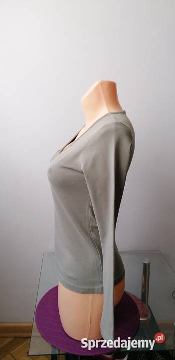 DAMSKA BLUZKA W KOLORZE KHAKI DŁUGI RĘKAW R L łódzkie Łódź