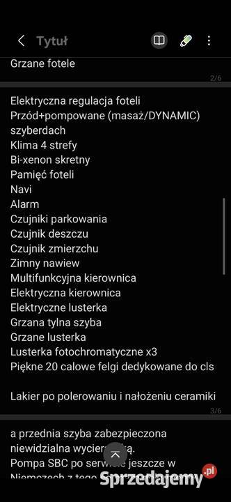 Sprzedam bądź zamienie cls w219 czujnik parkowania CLS Szczecin