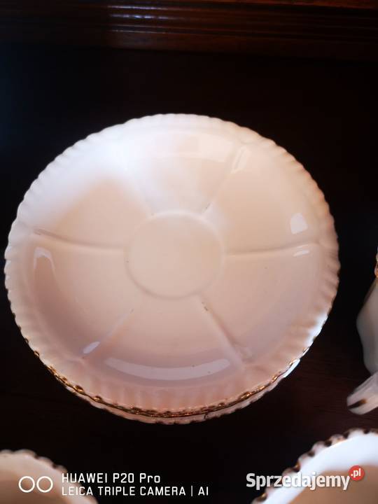 Filiżanka z talerzkiem deserowym Phoenix England Porcelana i szkło Gdańsk