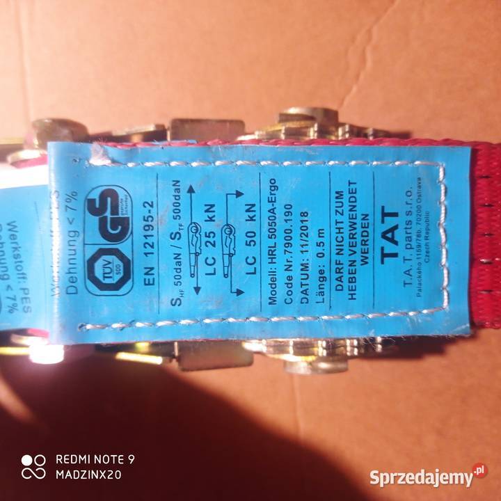 Klamra transportowa Napinacz ERGO Nowa Kamień Pomorski sprzedam